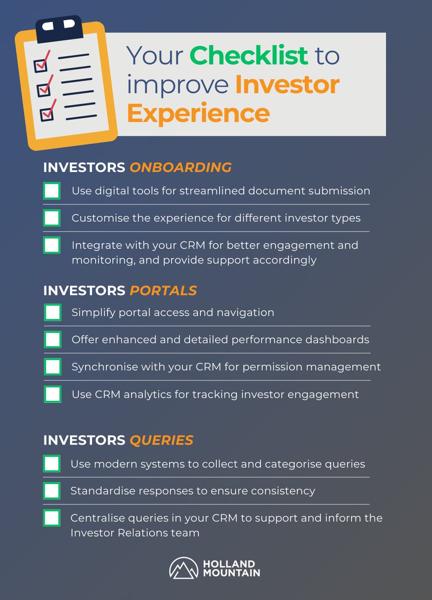 Looking to improve your #investor experience in #privatemarkets? Here's how:

▶️ Offer a simple and clear onboarding experience
▶️ Make investors portals easy to interact with
▶️ Manage investors queries efficiently

Read our full article here👉bit.ly/4adwQFL