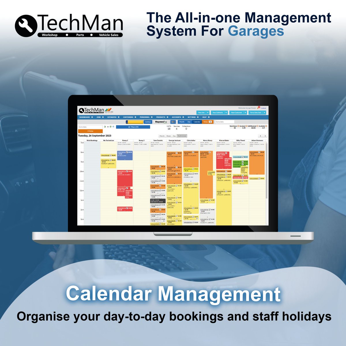 Why settle for paper diaries when you can upgrade your scheduling with TechMan's drag-and-drop calendars?

With customisable views and automatic clearing, you'll wonder how you ever managed without it.

Get more information here: techmangms.com/features/calen…