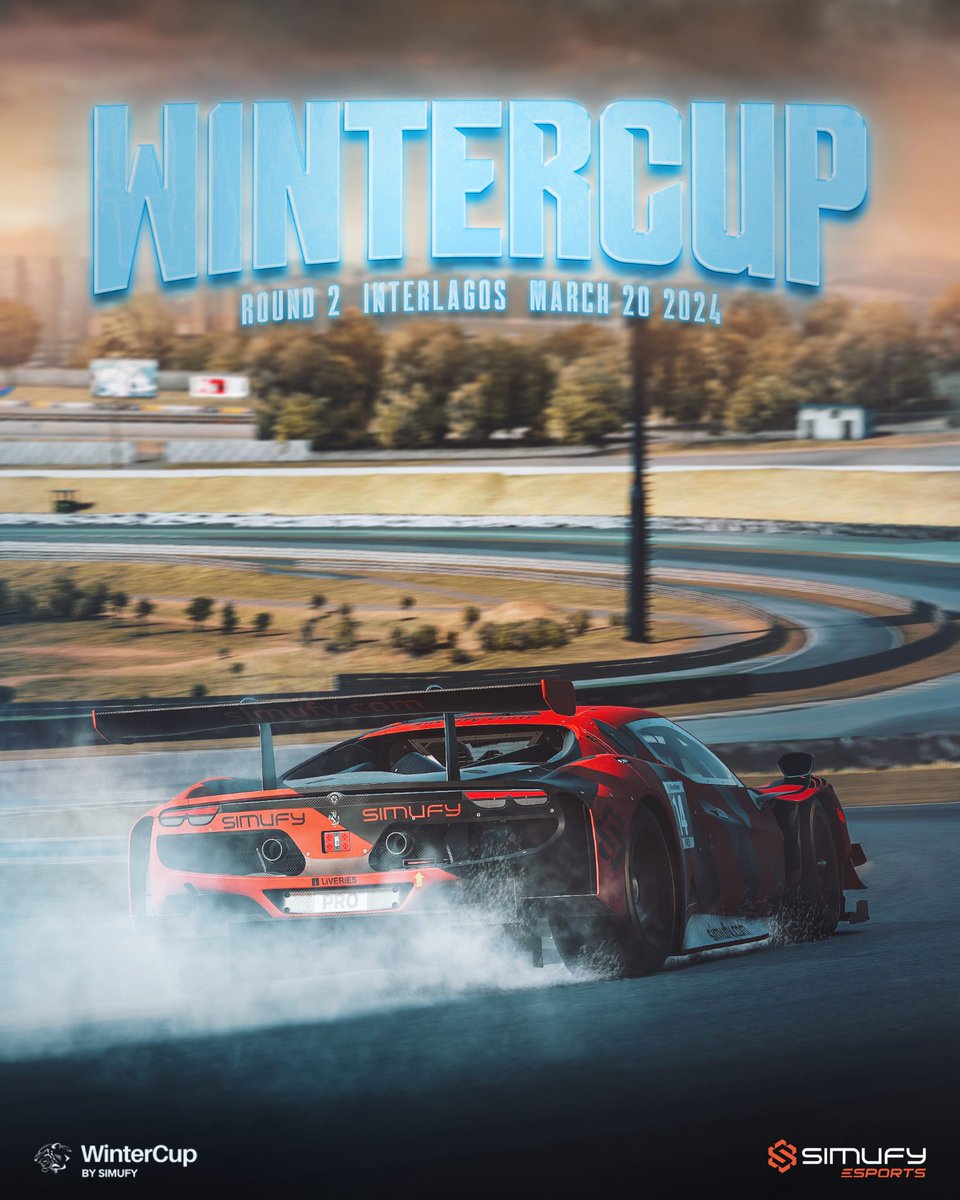 Simufy Esports (@simufyesports) on Twitter photo 🚨 Round 2 de la WinterCup by <a href="/simufy/">Simufy</a> organizado por <a href="/RinconRacing/">RinconRacing TMCustomLogos</a> en <a href="/iRacing/">iRacing</a>!
🌧️Mucha suerte a los 4 pilotos que se van a mojar hoy en pista:
<a href="/mrk146/">Marc Pérez</a>
<a href="/AdayCoba/">𝘼𝘿𝘼𝙔 𝘾𝙊𝘽𝘼 𝙇𝙊𝙋𝙀𝙕 🍌</a>
<a href="/Lcm17Simracer/">LCM17 Simracer</a>
<a href="/VLobato94/">Víctor Lob(at)o López</a>
💪Vamos!
🚗Interlagos - GT3
📺22h CET twitch.tv/rinconracingtv
#SimufyEsports #Simracing 🚨 Round 2 de la WinterCup by <a href="/simufy/">Simufy</a> organizado por <a href="/RinconRacing/">RinconRacing TMCustomLogos</a> en <a href="/iRacing/">iRacing</a>!
🌧️Mucha suerte a los 4 pilotos que se van a mojar hoy en pista:
<a href="/mrk146/">Marc Pérez</a>
<a href="/AdayCoba/">𝘼𝘿𝘼𝙔 𝘾𝙊𝘽𝘼 𝙇𝙊𝙋𝙀𝙕 🍌</a>
<a href="/Lcm17Simracer/">LCM17 Simracer</a>
<a href="/VLobato94/">Víctor Lob(at)o López</a>
💪Vamos!
🚗Interlagos - GT3
📺22h CET twitch.tv/rinconracingtv
#SimufyEsports #Simracing