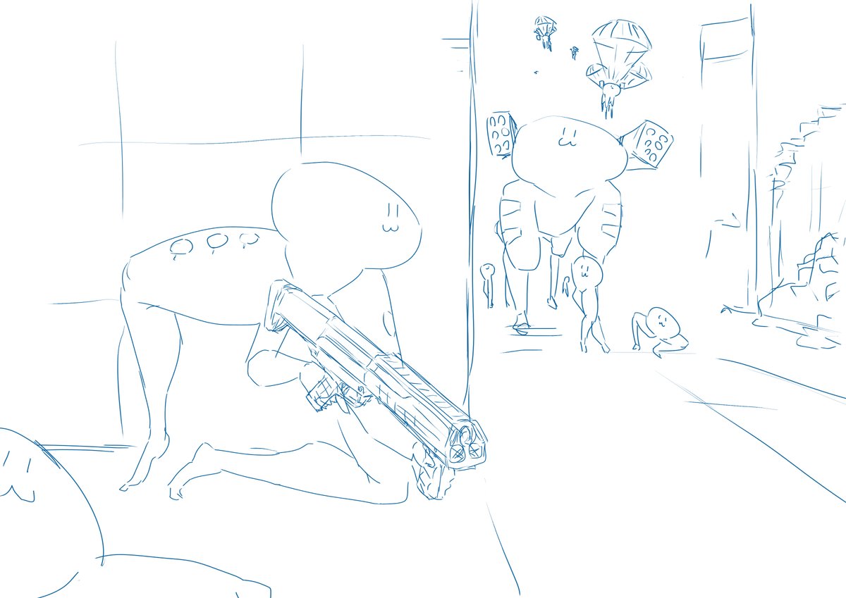 午前中仕事で脳が溶けた人の落書き 