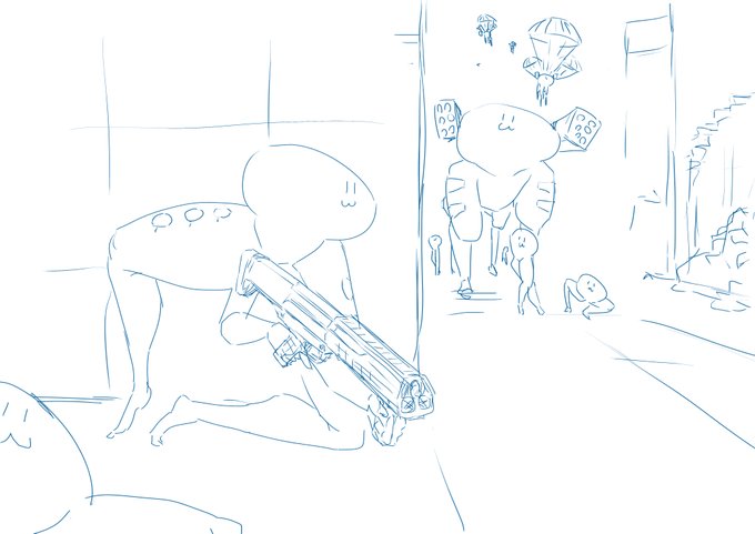 午前中仕事で脳が溶けた人の落書き 