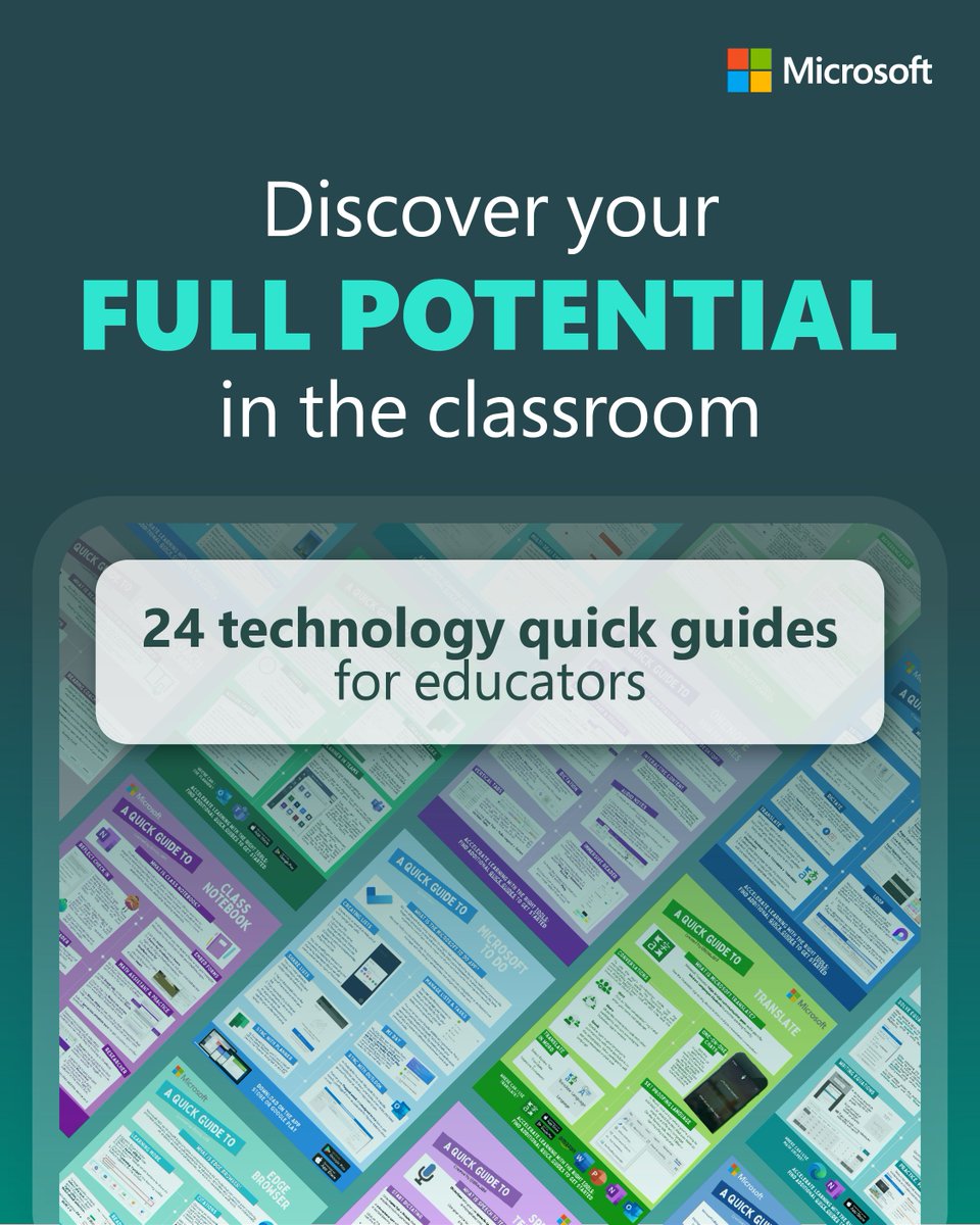 Discover your full potential in the classroom! Explore these quick guides to get the most of your favourite @MicrosoftEDU tools, elevate planning, and support student learning: msft.it/6017cb1AH #MicrosoftEDU #MIEExpert #Education