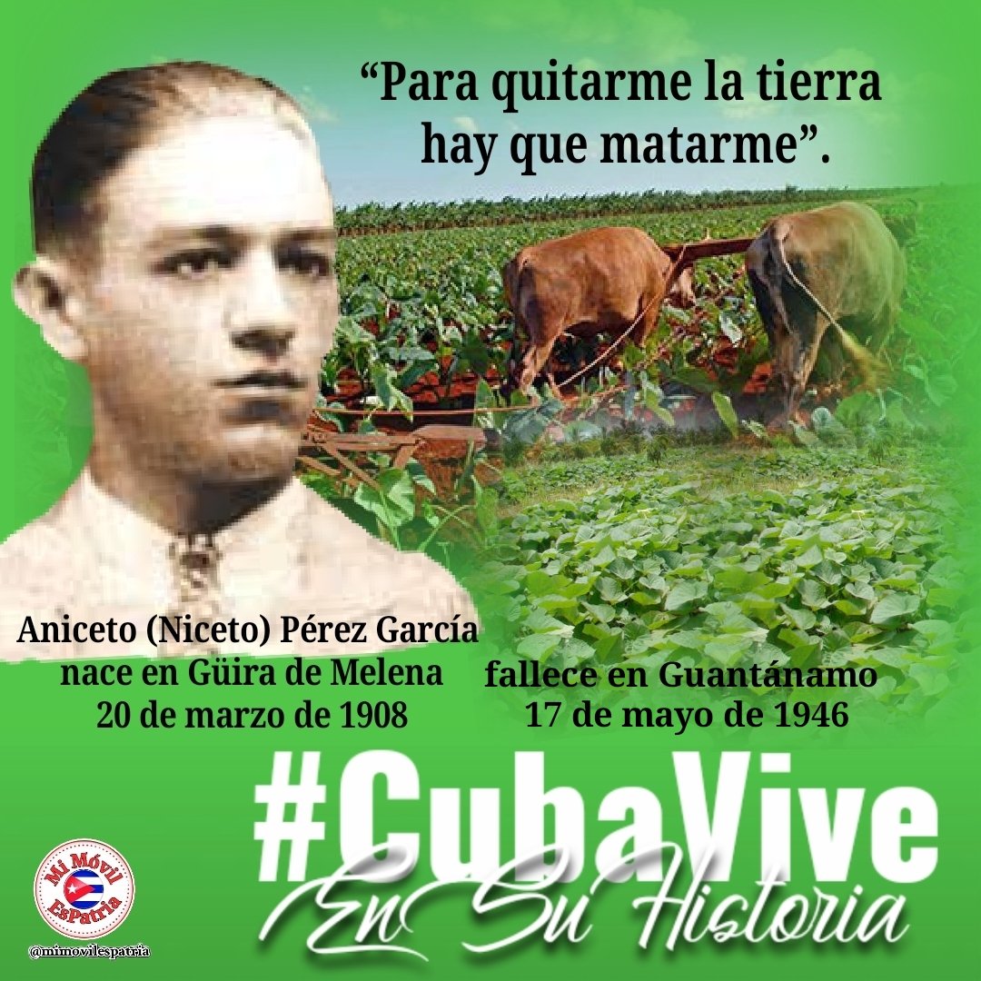 #FidelPorSiempre: ".. las causas justas triunfan; y los nobles luchadores que lo dieron todo por la causa de su pueblo viven y vivirán, eternamente entre nosotros".
La Ley de Reforma Agraria, y la ANAP fueron el mejor reconocimiento a la memoria de Niceto Pérez.
#MiMóvilEsPatria