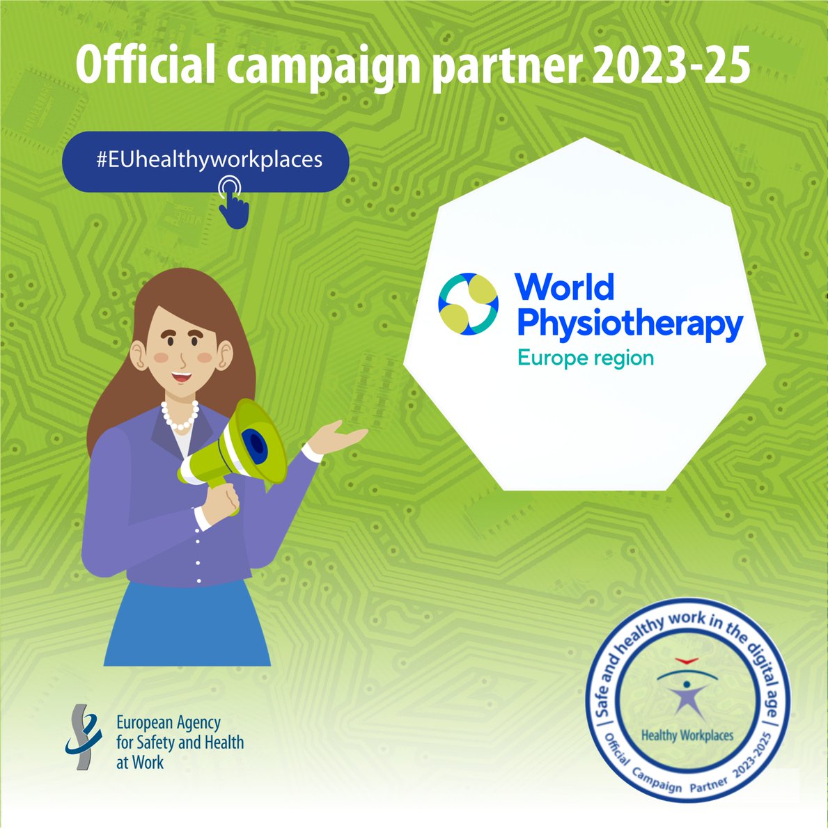 🏃‍♂️ #EUhealthyworkplaces campaign partner @ERWorldPhysio has launched #MoveAtWork, to: 💡 Create healthier workspaces 🤖 Highlight #digitalisation and its impact on psychosocial factors 🦴 Prevent work-related musculoskeletal disorders ➕ And more! 🔗 healthy-workplaces.osha.europa.eu/en/media-centr…