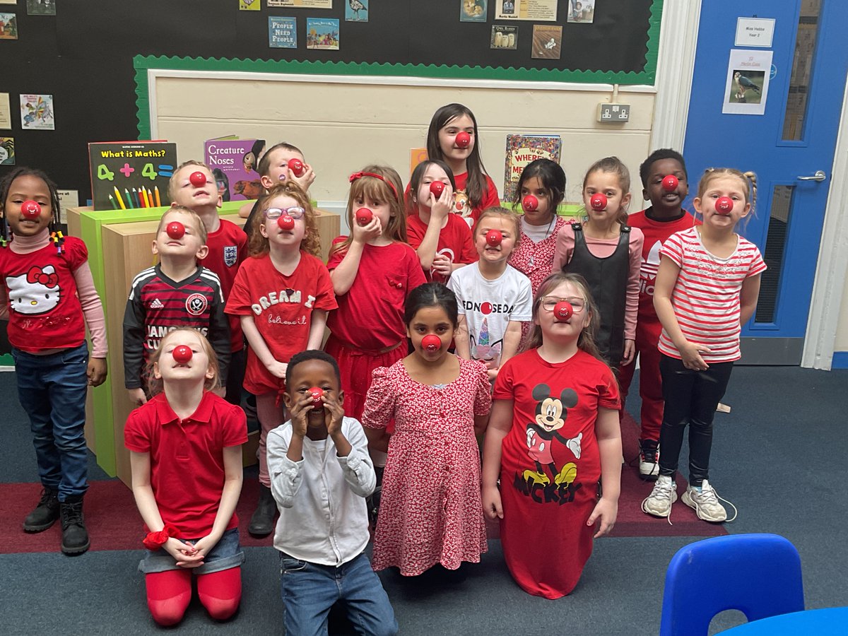 ❤️Look at all these happy faces❤️ We donated 250 red noses to two local junior schools Concord and Wincobank! Find out more about our community initiatives 👉 meadowhall.co.uk/whatson/commun… #meadowhall #rednoseday #community