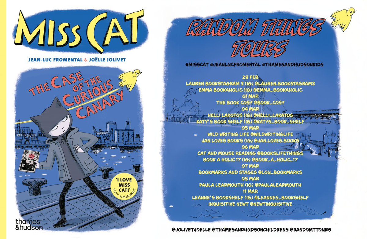 RandomTTours's tweet photo. HUGEST THANKS #RandomThingsTours Bloggers for supporting #MissCat @thamesandhudson 

Please share reviews on Amazon/Goodreads 

@bookslifethings https://t.co/p2lW7RIhKd