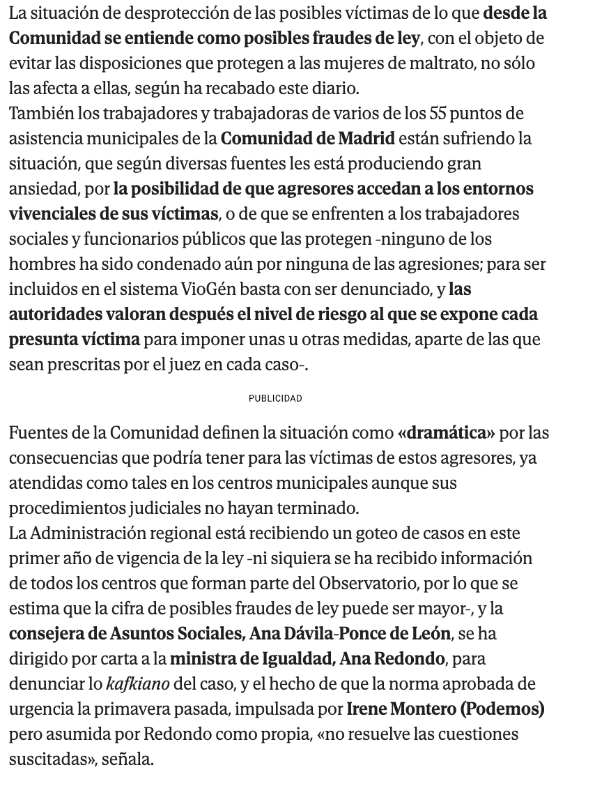ContraBorrado's tweet photo. Seis agresores se hacen trans para eludir a la Ley VioGen. 
Volverán a hablar de fraude. Pero si la ley trans no pide antecedentes y no impide que maltratadores cambien de sexo registral, solo cabe concluir: el fraude es la ley.
La autodeterminación es el fraude. https://t.co/SwL64qljJt