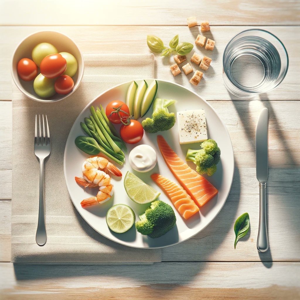 Savoring simplicity: A balanced meal served with love and care. 🍽️☀️ Let the soft sunlight accentuate the vibrant colors of this nourishing plate. #BalancedPlate #HealthyEating #NutrientRich #SimplePleasures #WholesomeMeal