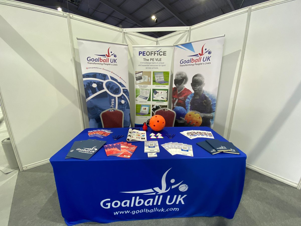Today we're at the @YouthSportTrust Conference! Visit us at stand NGB5 to find out about #goalball, the inclusive Paralympic sport. Discover our new collaboration with @PEOffice for FREE goalball resources for secondary teachers. See you there! 🎉 👋 #YSTConference