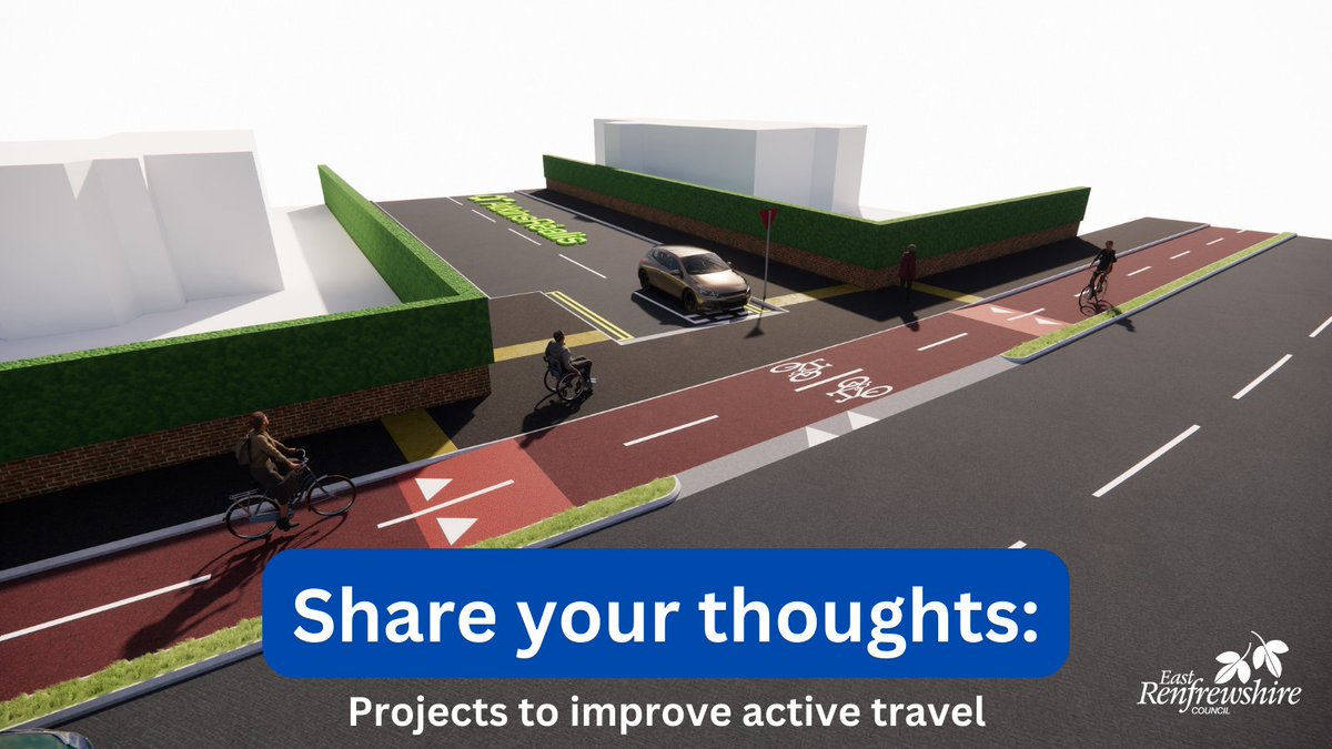 We'd like to hear your thoughts on five projects to improve active travel in Giffnock, Netherlee, Clarkston, and Newton Mearns. The plans call for a connected network of active travel routes across the area. Have your say before Sunday 31 March at: orlo.uk/CGKkJ