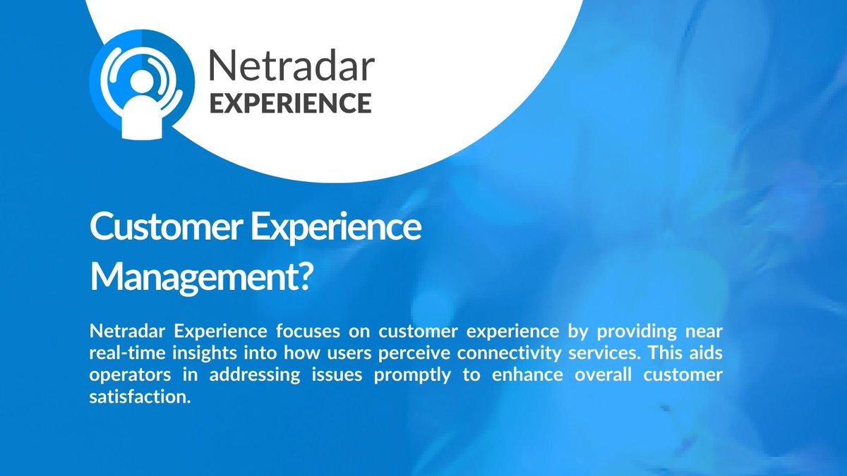 Elevate customer satisfaction with #Netradar. Gain near real-time insights into #Connectivity services, enhance #UserExperience and boost #retention. Request a demo: Netradar.com/contact-us #CustomerSatisfaction #telecom #AI #5g