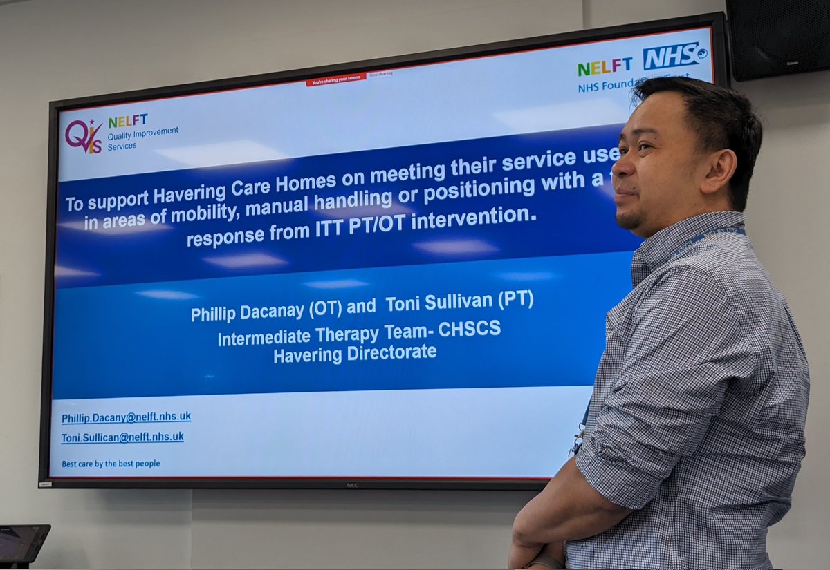 NELFT_AHP's tweet image. Fantastic @nelftqis project presented by Philip Dacanay (occupational therapist), sharing their project to increase the therapeutic input into Havering care homes.

Amazing work that&apos;s still ongoing. 🎉

#AHP
