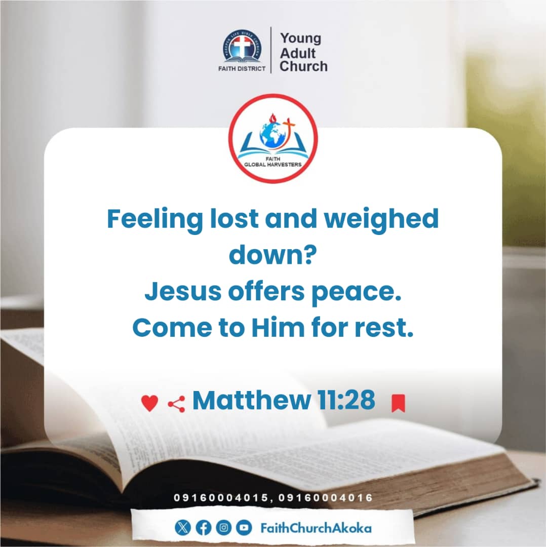 Discover true peace and rest amidst life's chaos

#FindPeace
#RestinJesus