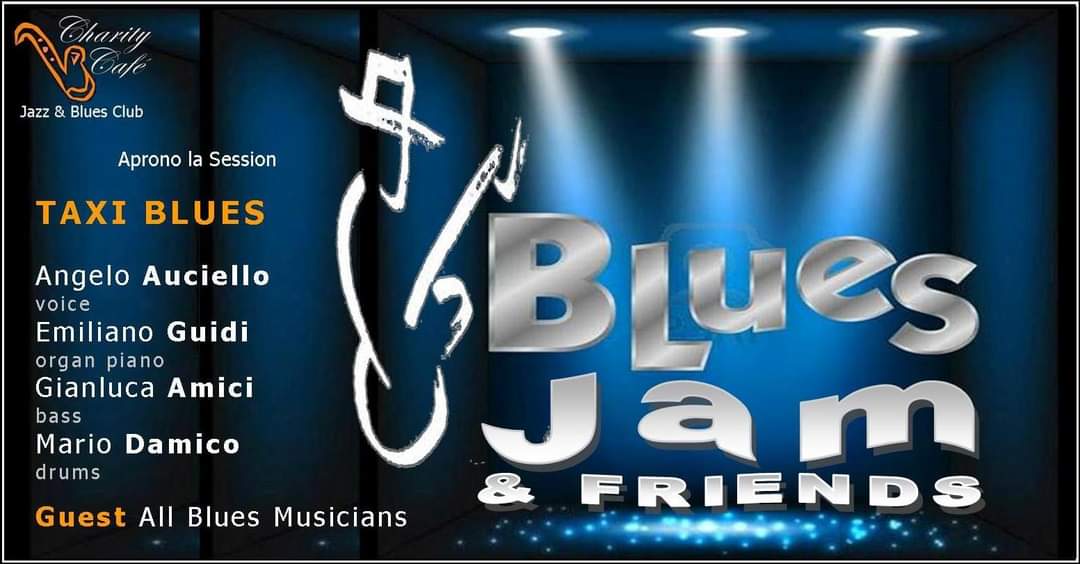 BLUES JAM & FRIENDS

questo #Mercoledì con i fantastici TAXI BLUES

#BluesMen & #BluesWomen sono invitati a salire sul palco del Charity

facebook.com/events/1470887…
---
#CharityCafè
#Jazz & #Blues #Club

Aperti dalle 18
#Live #Jam h 22

charitycafe.it