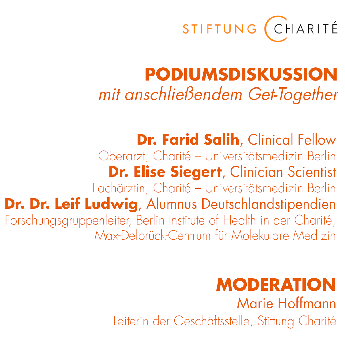 Stiftung Charité (@stiftungcharite) on Twitter photo ❗ Reminder für alle Studierenden der <a href="/ChariteBerlin/">Charité - Universitätsmedizin Berlin</a>: Sichert euch die letzten Plätze für unser morgiges Event zum Thema Resilienz in klinisch-wissenschaftlichen Karrieren! Beginn ist 18 Uhr bei uns in der Stiftung. Hier geht’s zur Anmeldung 👉 forms.office.com/e/YQvhvKjwr8 ❗ Reminder für alle Studierenden der <a href="/ChariteBerlin/">Charité - Universitätsmedizin Berlin</a>: Sichert euch die letzten Plätze für unser morgiges Event zum Thema Resilienz in klinisch-wissenschaftlichen Karrieren! Beginn ist 18 Uhr bei uns in der Stiftung. Hier geht’s zur Anmeldung 👉 forms.office.com/e/YQvhvKjwr8