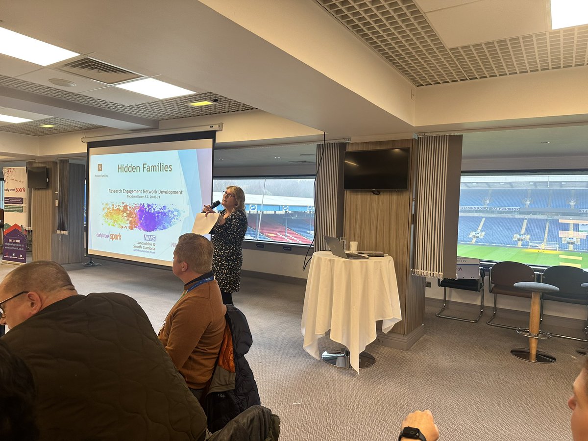 Nichola Verstraelen (@nicholaverstra1) on Twitter photo @ Katy Cleece talking this morning around the research engagement networks REN. So exciting to hear about the projects working with Early Break <a href="/LSCICB/">Lancashire and South Cumbria ICB</a> @NIHRCRN_nwcoast <a href="/arc_nwc/">ARC North West Coast</a> <a href="/WeAreLSCFT/">Lancashire & South Cumbria NHS Foundation Trust</a> <a href="/NHSEngland/">NHS England</a> #Hiddenfamilies @ Katy Cleece talking this morning around the research engagement networks REN. So exciting to hear about the projects working with Early Break <a href="/LSCICB/">Lancashire and South Cumbria ICB</a> @NIHRCRN_nwcoast <a href="/arc_nwc/">ARC North West Coast</a> <a href="/WeAreLSCFT/">Lancashire & South Cumbria NHS Foundation Trust</a> <a href="/NHSEngland/">NHS England</a> #Hiddenfamilies