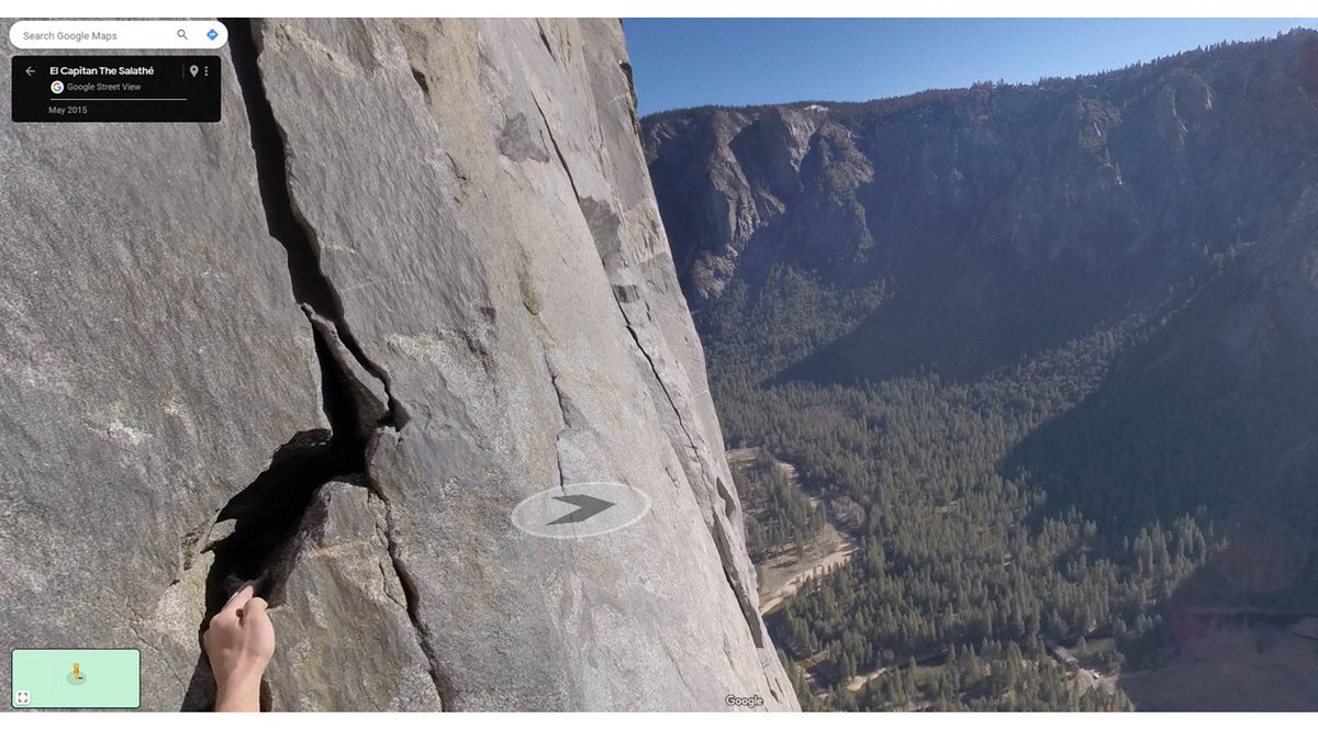 DesignNetNorth's tweet image. Someone&apos;s done a Google Streetview of the ascent up El Capitan in Yosemite, so you can climb alongside him. @sammy_hardesty
