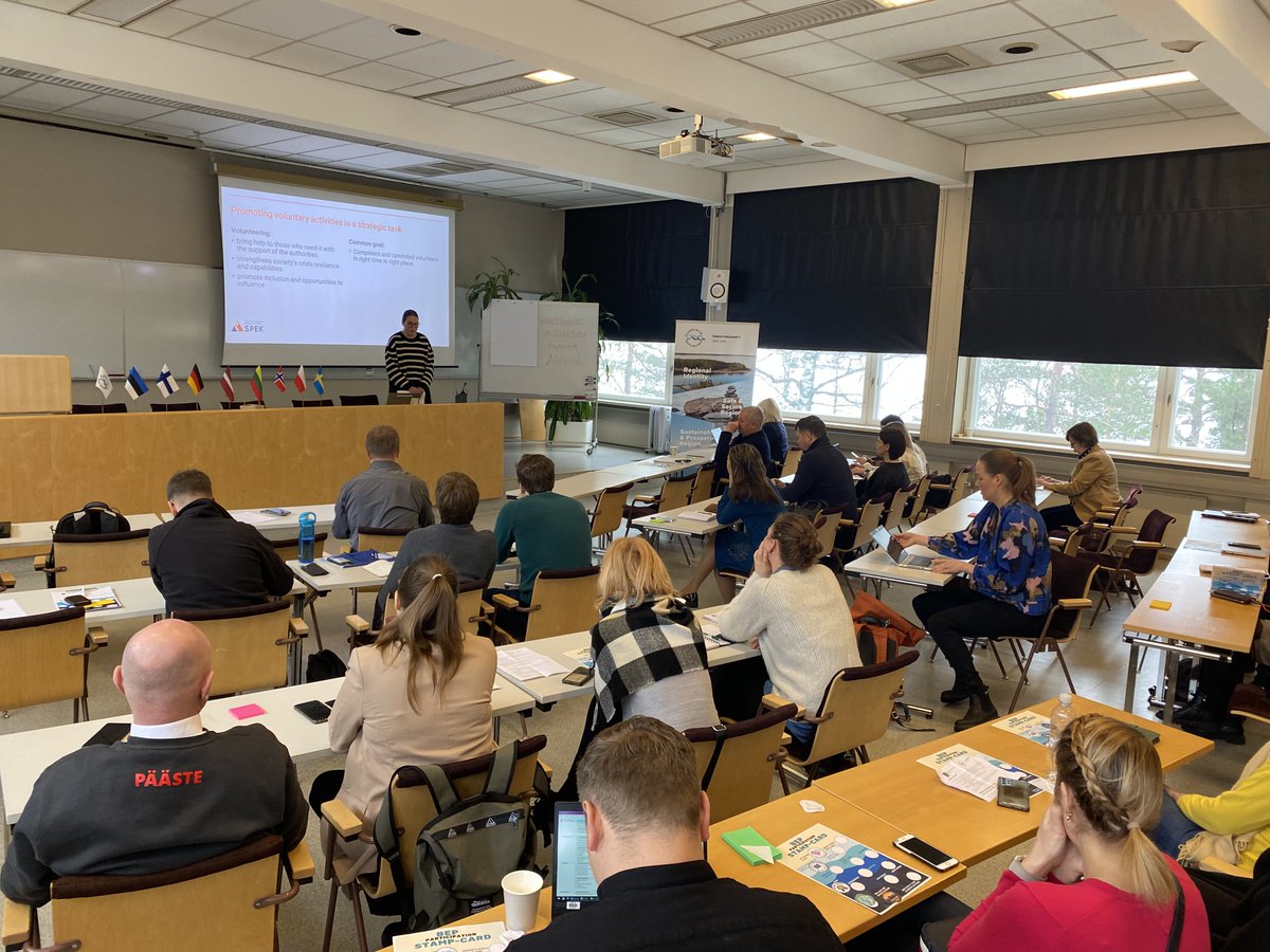 CBSSsecretariat's tweet photo. The @CBSSsecretariat #CivilProtectionNetwork's 12th #BalticExcellenceProgramme, organised in Helsinki by @Sisaministerio, is in full swing.🛡️🌊
Over the past few days, 40 civil defence experts from 8 countries across the #BalticSeaRegion have come together to learn about #preparedness, #civildefence, and comprehensive #security. The seminar boasts a diverse agenda, featuring lectures, workshops, and a visit to Finnish bomb shelters, where participants try their hand at preparing food in emergency condition.
#CBSScivilsecurity #CivilProtection #CivilSecurity #SafeAndSecure @BSRSecure
