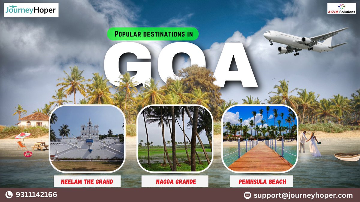 Discover Goa's Best: Journey Hoper's Tour Packages Await! Unravel Goa's Charm: Explore Top Destinations with Journey Hoper! journeyhoper.com🌴 #GoaGetaway #JourneyHoper #TravelGoals #GoaAdventures #TravelDeals #GoaExploration #TravelWithEase #GoaEscapes #TravelExcitement