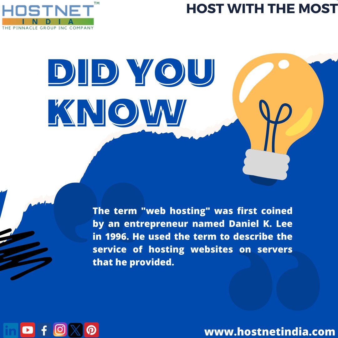 Did you know the term 'web hosting' was born in 1996? 📷 Dive into the origins of online presence!
.
.
.
#host #WebHostingHistory #InternetOrigins #TechTrivia #DigitalEvolution #didyouknow #didyouknowfacts #webhosting #didyouknowthat
