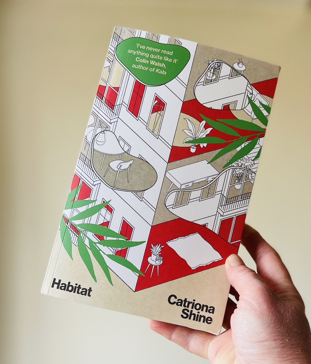 Thank you so much to Dana and @LilliputPress for my copy of #Habitat by @catriona_shine which is out now. It’s the story of seven neighbours who live in a building in Oslo, and over a week, their building starts to fall apart around them, and I think it sounds brilliant!