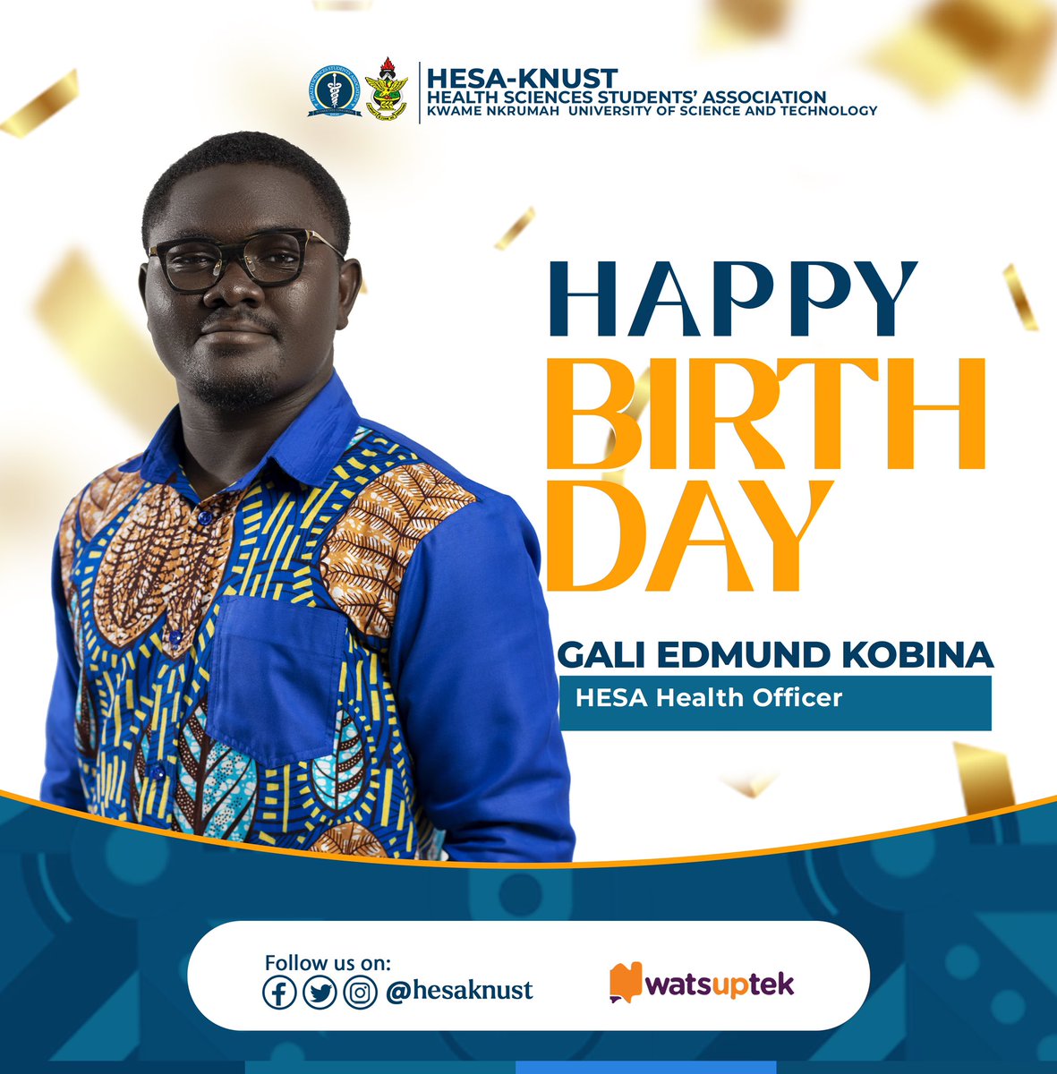 Happy Birthday to our esteemed Health Officer, Gali Edmund Kobina, who manifests hard work and dedication. 🥂🤩 We wish you a birthday filled with well deserved celebration and joy.🥳🎉.