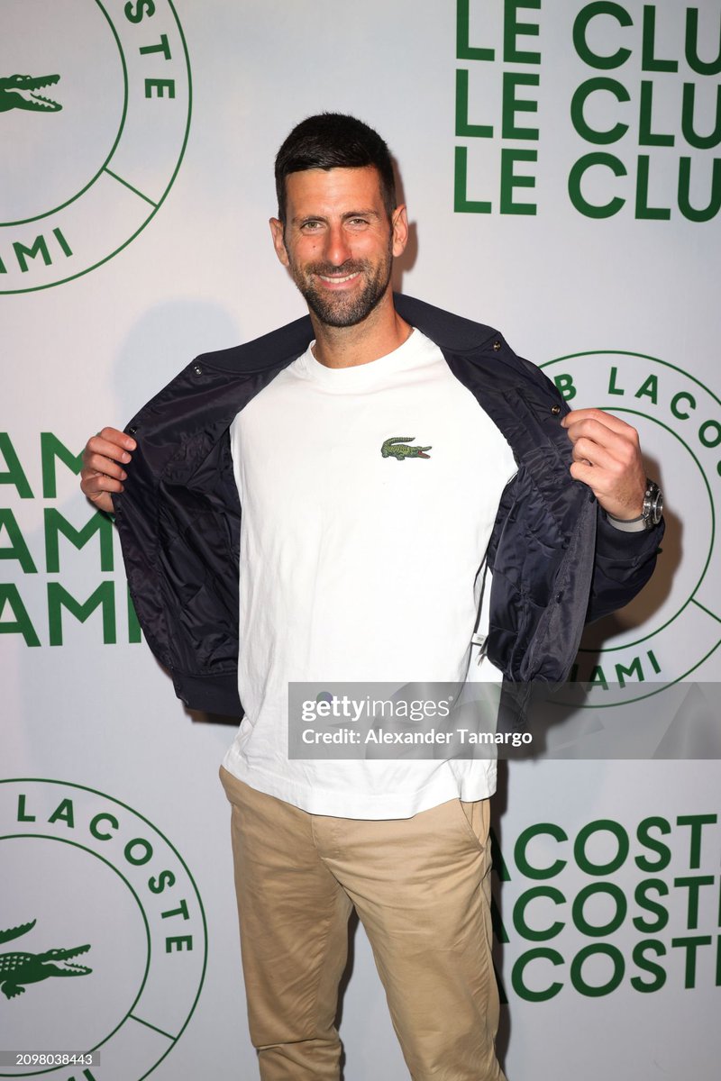 💫 @DjokerNole in Miami,FL 🇺🇲
@Lacoste 🐊

#TeamLacoste #Djokovic #NoleFam 
📸: Getty Images