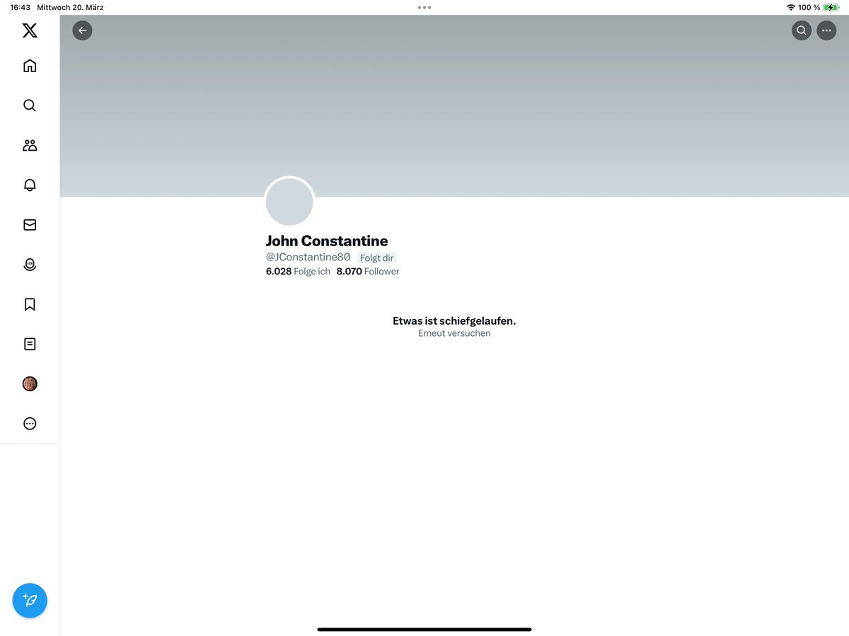 Irgend jemand was von JConstantine80 gehört?