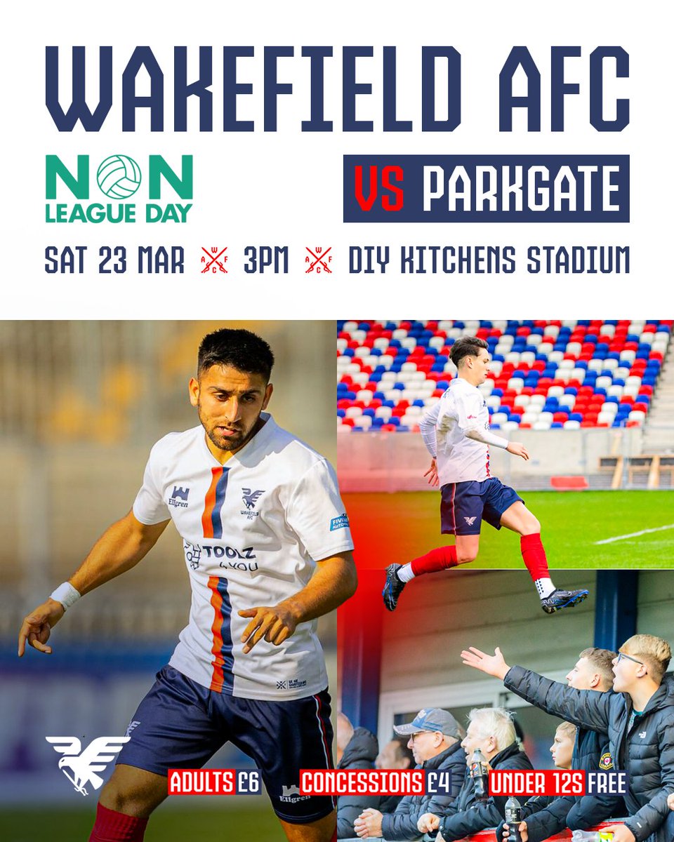 ⏭️ | With the international break this weekend, why not head down to WF1 to see The Falcons take on Parkgate this Saturday. 

🎟️ | All wishing to attend will only be able to via pay at the gate. Supporters can pay via both cash and card. 

#AWAW #Falcons