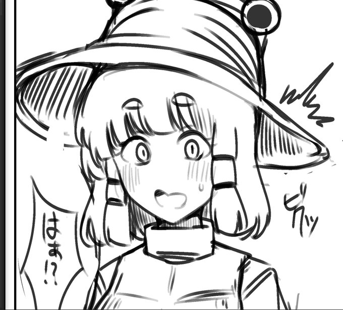 驚く諏訪子さまも描けたね 