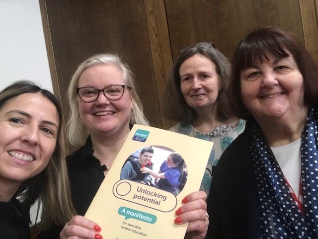 Senior policy officer Ruth Perry and Kelly Phillips, Principal at @O_H_College, met today with @UKLabour's education spokespeople in the House of Lords. Baroness Twycross & Baroness Wilcox have pledged to support Natspec to achieve our manifesto aims.