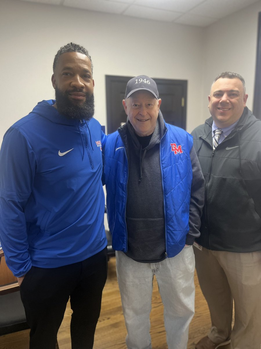 Great visit yesterday from Marc Blumenfeld, a true friend and supporter of DeMatha. Marc is pictured here with Coach Mike Jones and faculty/staff member Rob Landini '01. DeMatha is blessed to have people like Marc in its corner. We cannot thank him enough.