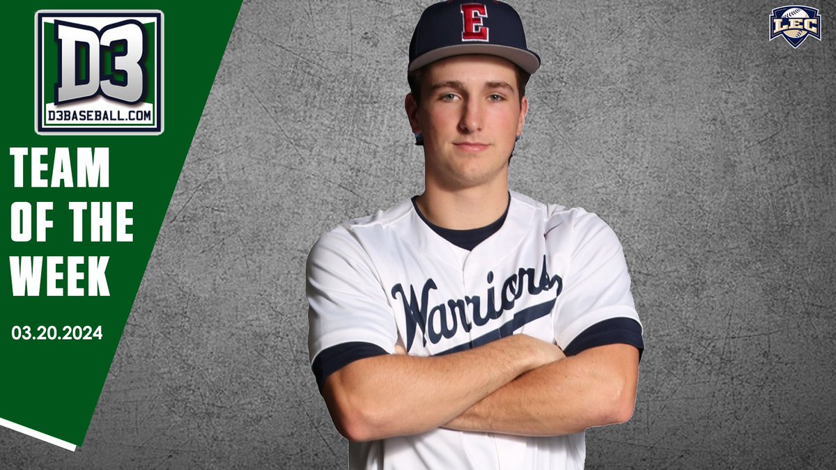 Little East Conference (@littleeastconf) on Twitter photo Eastern Connecticut’s Moser Named to <a href="/d3baseball/">D3baseball</a> Team of the Week #LECbaseball #d3baseball #NCAAD3 <a href="/ABCA1945/">ABCA</a> <a href="/NCBWA/">NCBWA</a> <a href="/NCAADIII/">NCAA Division III</a>
littleeast.com/news/2024/3/20… Eastern Connecticut’s Moser Named to <a href="/d3baseball/">D3baseball</a> Team of the Week #LECbaseball #d3baseball #NCAAD3 <a href="/ABCA1945/">ABCA</a> <a href="/NCBWA/">NCBWA</a> <a href="/NCAADIII/">NCAA Division III</a>
littleeast.com/news/2024/3/20…