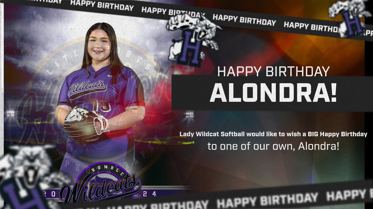 Lady Wildcats Softball would like to wish a very special Happy Birthday to one of our own, Alondra! We hope you enjoy your special day! #1FAM1LY @Coach_RobMurphy @HumbleISD_HHS @HumbleISD_Ath