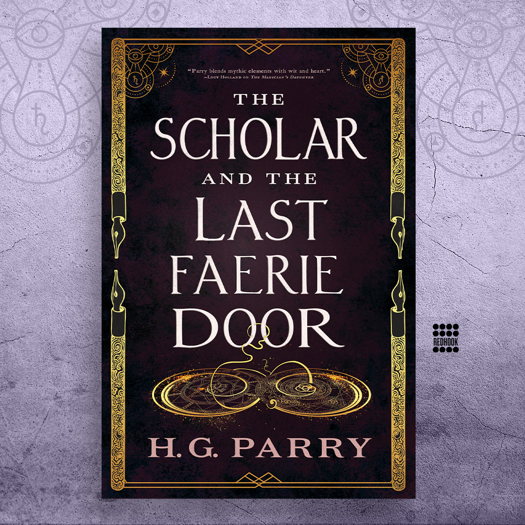 Cover launch! THE SCHOLAR AND THE LAST FAERIE DOOR, a new novel by @hg_parry, is coming October 2024. This is a mythic, magical tale full of secret scholarship, faerie curses, and the deadliest spells of all—the ones that friends cast on each other. Design by @VonBrooklyn