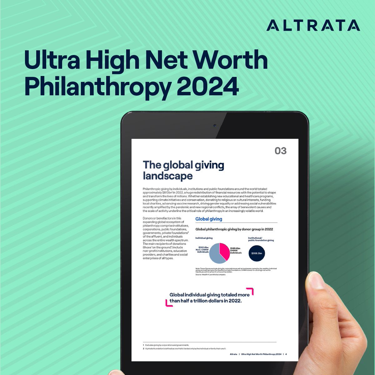 WealthEngine's tweet image. Act locally. Think globally. 

Nonprofits are looking beyond their immediate network to secure impactful donations. How are global giving trends impacting fundraising strategies?  

Read Ultra High Net Worth Philanthropy 2024 to find out - bit.ly/3veRp5k