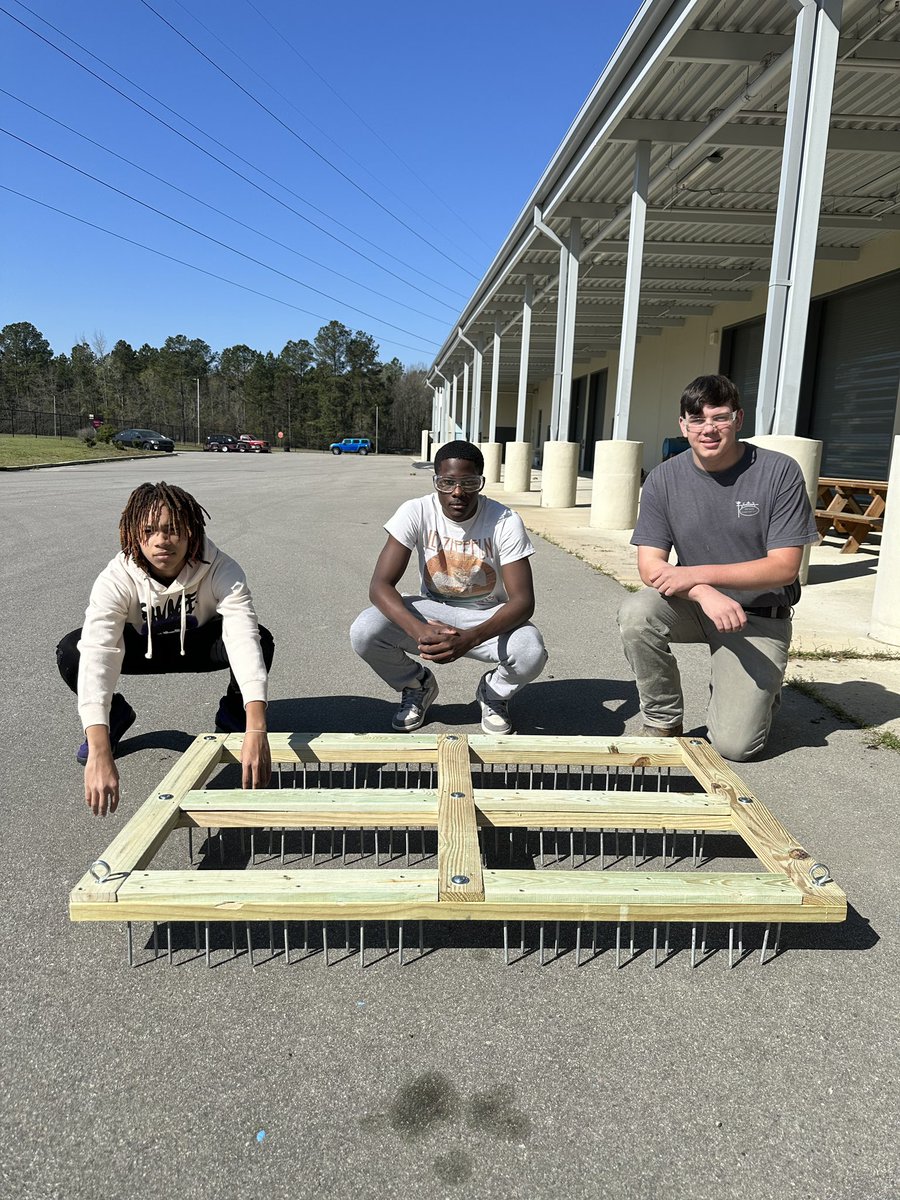 Shout out to Mr. Shumpert and the guys in the Building Construction class at @L2IC_CATE for making a nail drag for our softball field 🔨 Thanks guys!!!