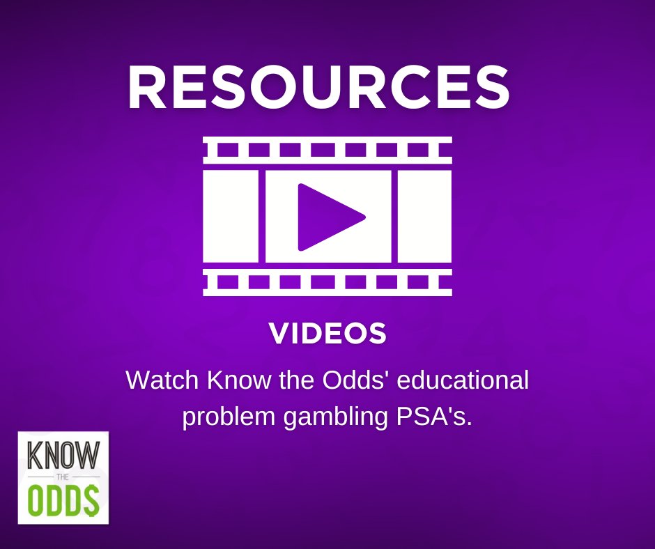 KnowTheOdds's tweet photo. Learn more about what problem gambling is with our education videos. Watch here: https://t.co/rDpUkptdQ5 #KnowTheOdds #PSA #ProblemGambling https://t.co/F5vTKttqcD