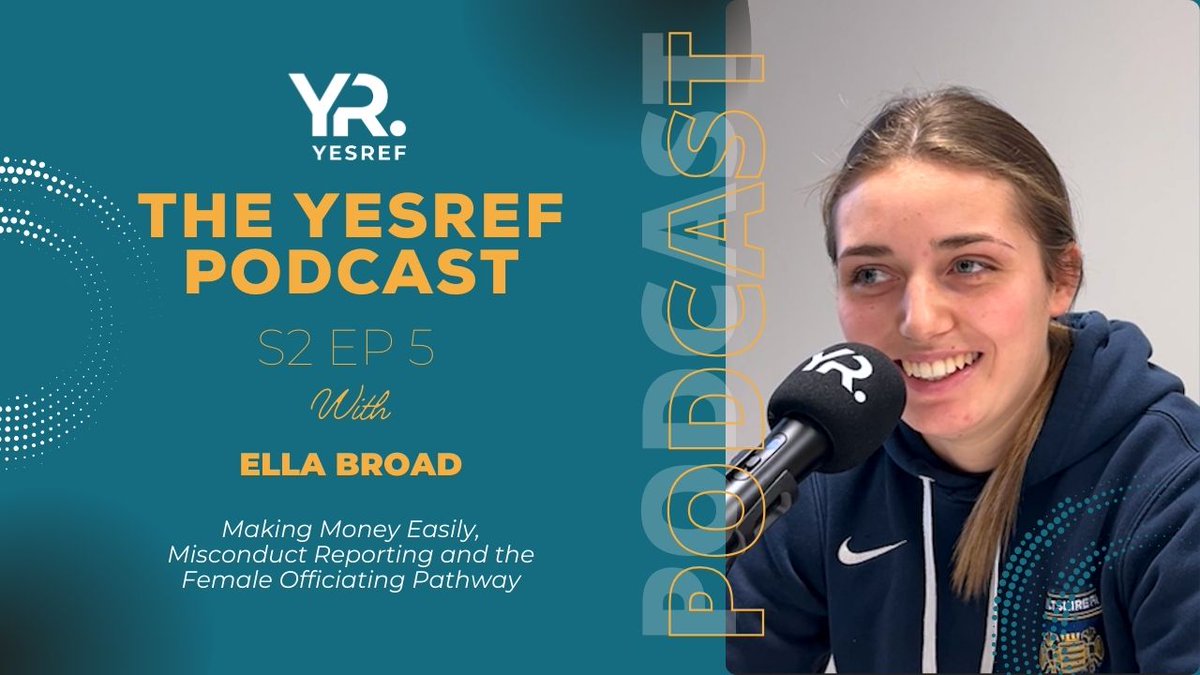 Making Money Easily, Misconduct Reports & the Female Officiating Pathway | The YesRef Podcast S2 E5 Episode #5 with Ella Broad is live 🙌 Watch or Listen to the latest episode of The YesRef Podcast linktr.ee/yesref #sports #officiating #referees #umpire #yesref