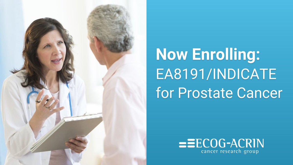 ECOG-ACRIN Cancer Research Group (@eaonc) on Twitter photo You may be eligible to participate in a #prostatecancer study, EA8191/INDICATE, for patients with post-prostatectomy recurrence. Learn more: bit.ly/ea8191indicate #pcsm #ProstateCancerAware cc: <a href="/nehavapiwala/">Neha Vapiwala</a> You may be eligible to participate in a #prostatecancer study, EA8191/INDICATE, for patients with post-prostatectomy recurrence. Learn more: bit.ly/ea8191indicate #pcsm #ProstateCancerAware cc: <a href="/nehavapiwala/">Neha Vapiwala</a>