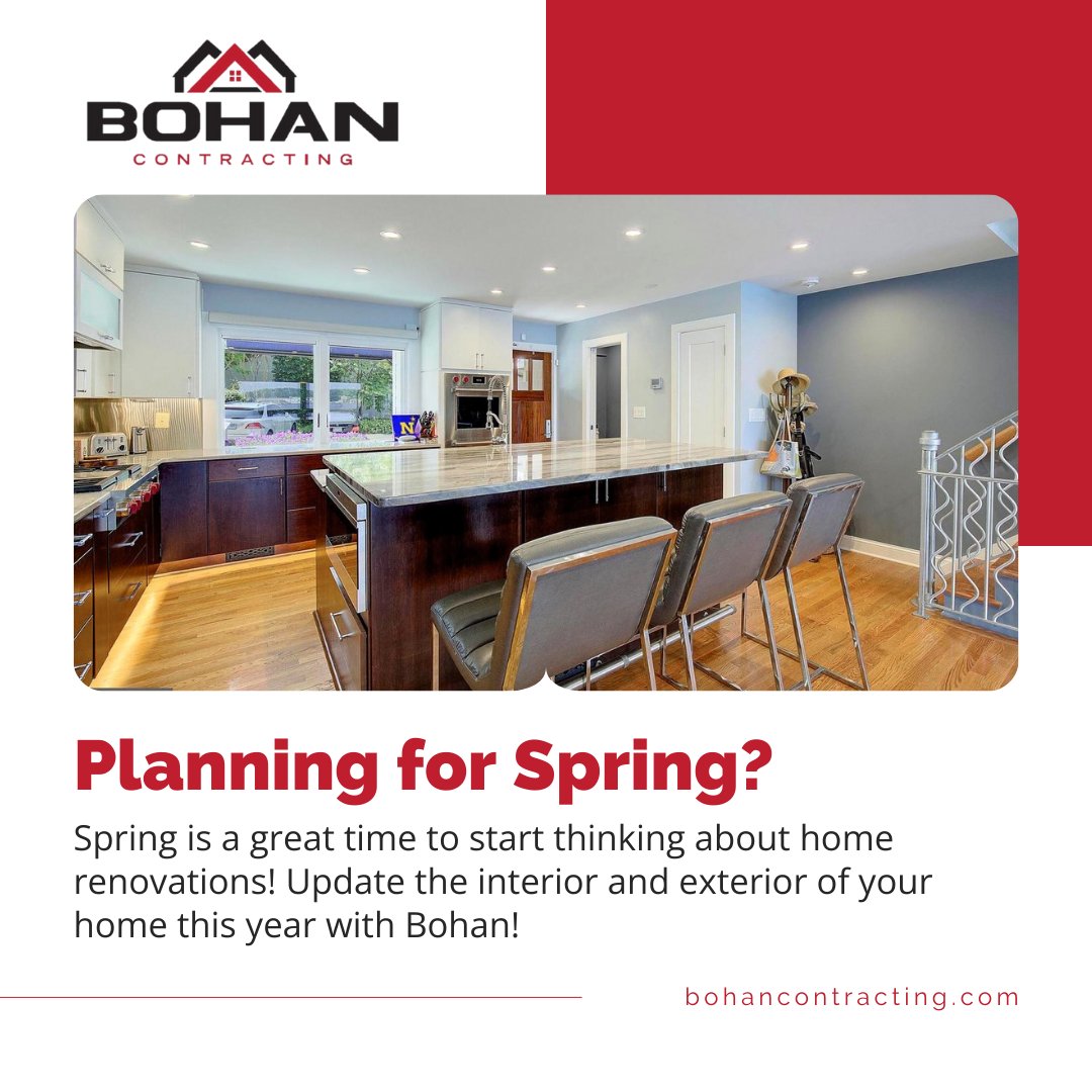 Are you planning your Spring? Make way for a home renovation project!

Begin now: bohancontracting.com/contact/?utm_s…

#BoHanContracting #AnnapolisContractor #Contracting #BoHan #ContactUs #Maryland #Painting #CustomRemodeling #Kitchen #KitchenRemodel