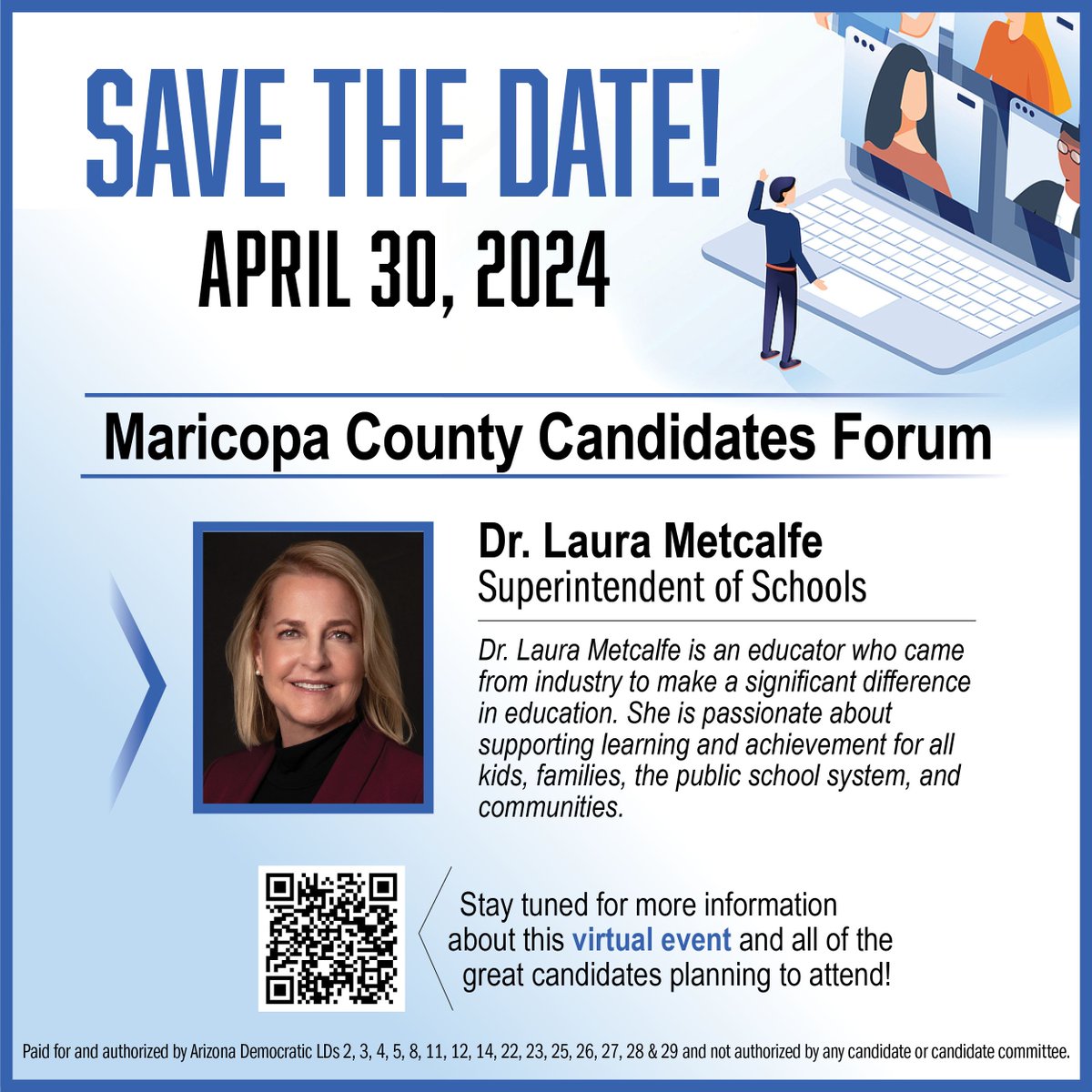 Excited for the Maricopa Candidate Forum on April 30th! Join us for insightful discussions with local candidates shaping our community's future. Don't miss out! #MaricopaDems #Election2024 #GetInvolved @MaricopaDems