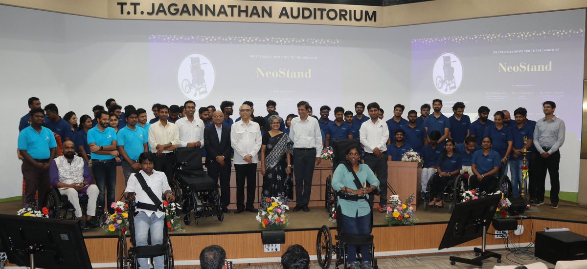 At the touch of a button ‘NeoStand’ enables #wheelchair users to transition from sitting position to standing. The product was launched in presence of Prof. V. Kamakoti, Director, #IITMadras  & Prof. Sujatha Srinivasan, Head, @R2D2_IITMadras.
@neomotionlife