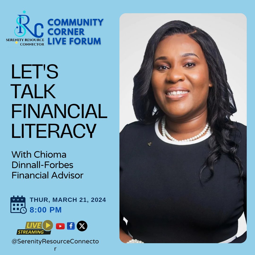 SerenityAdvisor's tweet image. Join us for an empowering evening of financial wisdom! Don't miss our Let's Talk Financial Literacy Live Forum on Thursday, March 21 at 8:00 pm CST - insights, tips, and inspiring stories from our guest financial advisor.

Get ready to level up your financial game!

#LiveForum