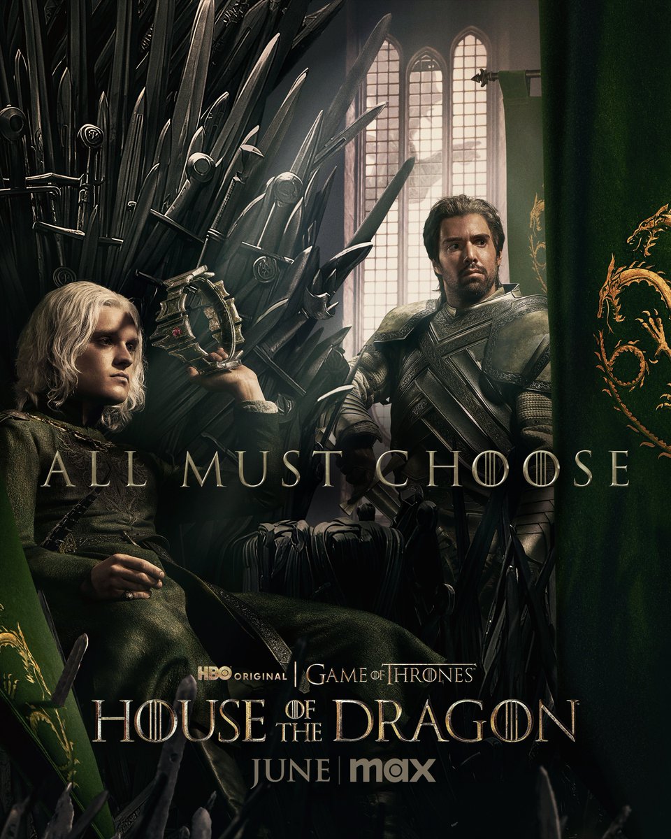HouseofDragon's tweet image. Tomorrow. All Must Choose.
#TeamGreen or #TeamBlack
#HOTDS2