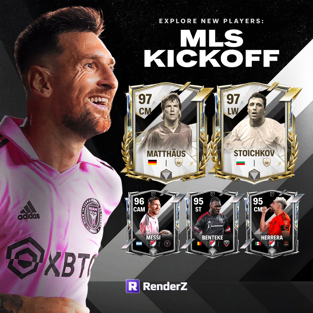 🚨🚨 Explore all the stars 🌟 from the MLS 🇺🇸 Check out the new MLS Kick-off players on 🔗 renderz.app #FCMobile