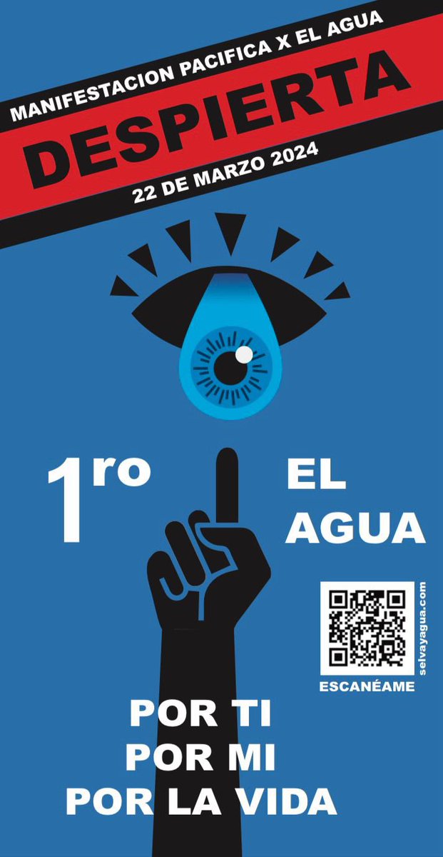 Por el #agua 22 de marzo 2024 Manifestacion pacífica 👇👇👇 selvayagua.com #SelvameDelTren