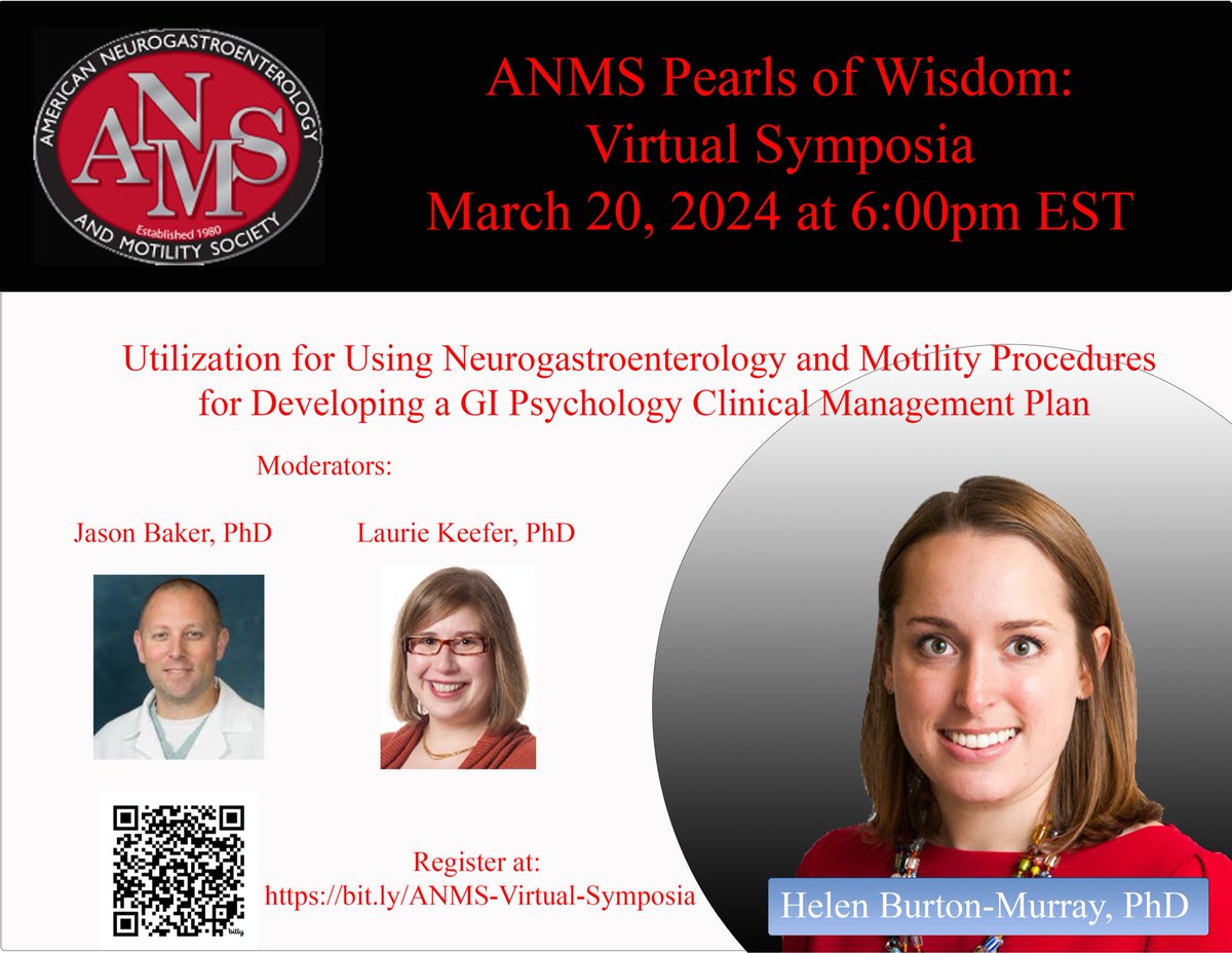 Outstanding ANMS Virtual Symposium planned for this evening! All are welcome, free to register, see link or QR! @drlauriekeefer @DrHBurtonMurray