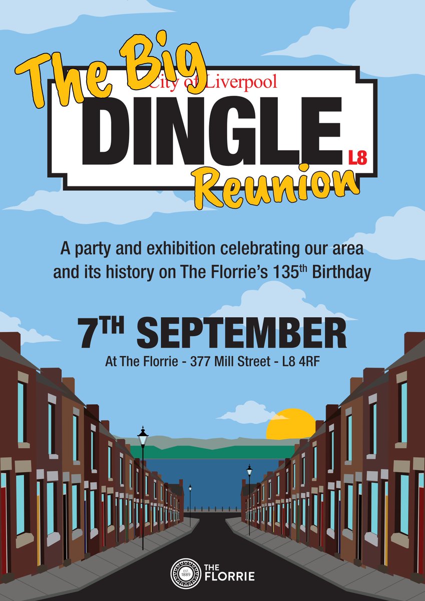 🎉 Join us this September to celebrate The Florrie's 135th birthday with a massive reunion party for all connected to The Dingle! 🎈

For the event we need your help to create a new exhibition by sharing your stories & memories (1/2)

#TheBigDingleReunion #L8 #GodSaveTheFlorrie