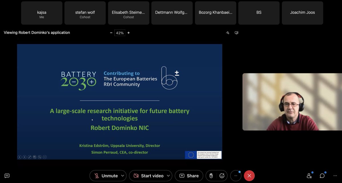 BATTERY 2030 + (@2030battery) on Twitter photo 🔋💡Workshop Smart Systems Meet Batteries by the European Batteries R&I Community and EPoSS! Our thematic leader <a href="/RobertDominko/">Robert Dominko</a> presenting Battery 2030+
#research #sensing #selfhealing #innovation 🔋💡Workshop Smart Systems Meet Batteries by the European Batteries R&I Community and EPoSS! Our thematic leader <a href="/RobertDominko/">Robert Dominko</a> presenting Battery 2030+
#research #sensing #selfhealing #innovation